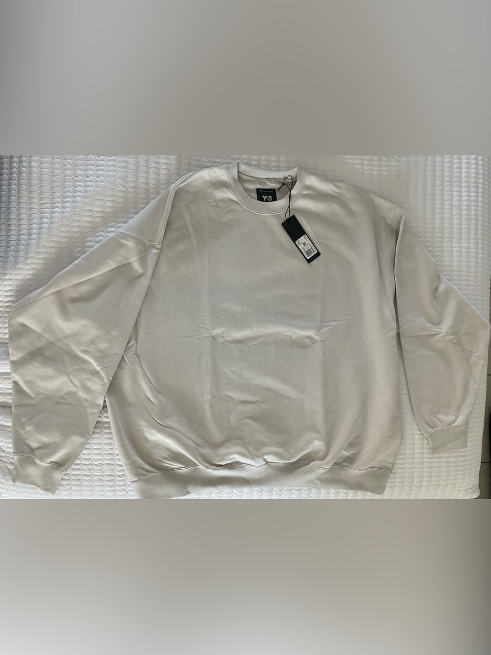 adidas Y-3 Yohji Yamamoto Men's Crewneck Sweater in Off-White 2XL